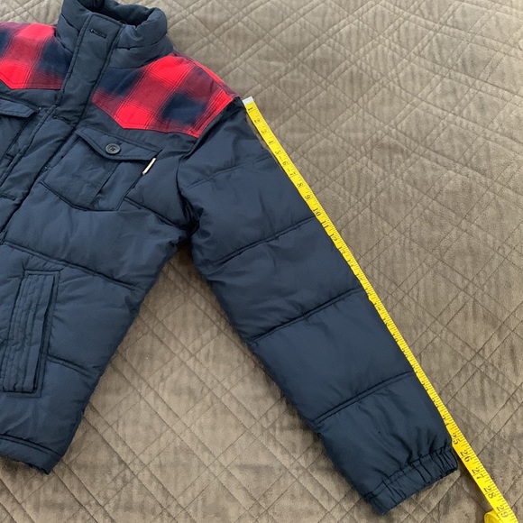 Hollister Navy Fleece Puffer Jacket size M - Picture 17 of 17